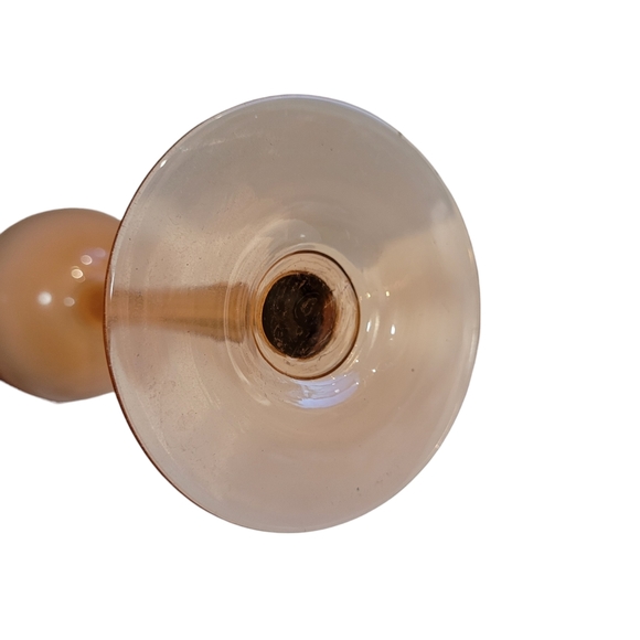 Set of 4 Carlo Moretti Blush Pink Over White Cased Stem Wine Glasses 9 3/8" - Picture 7 of 10